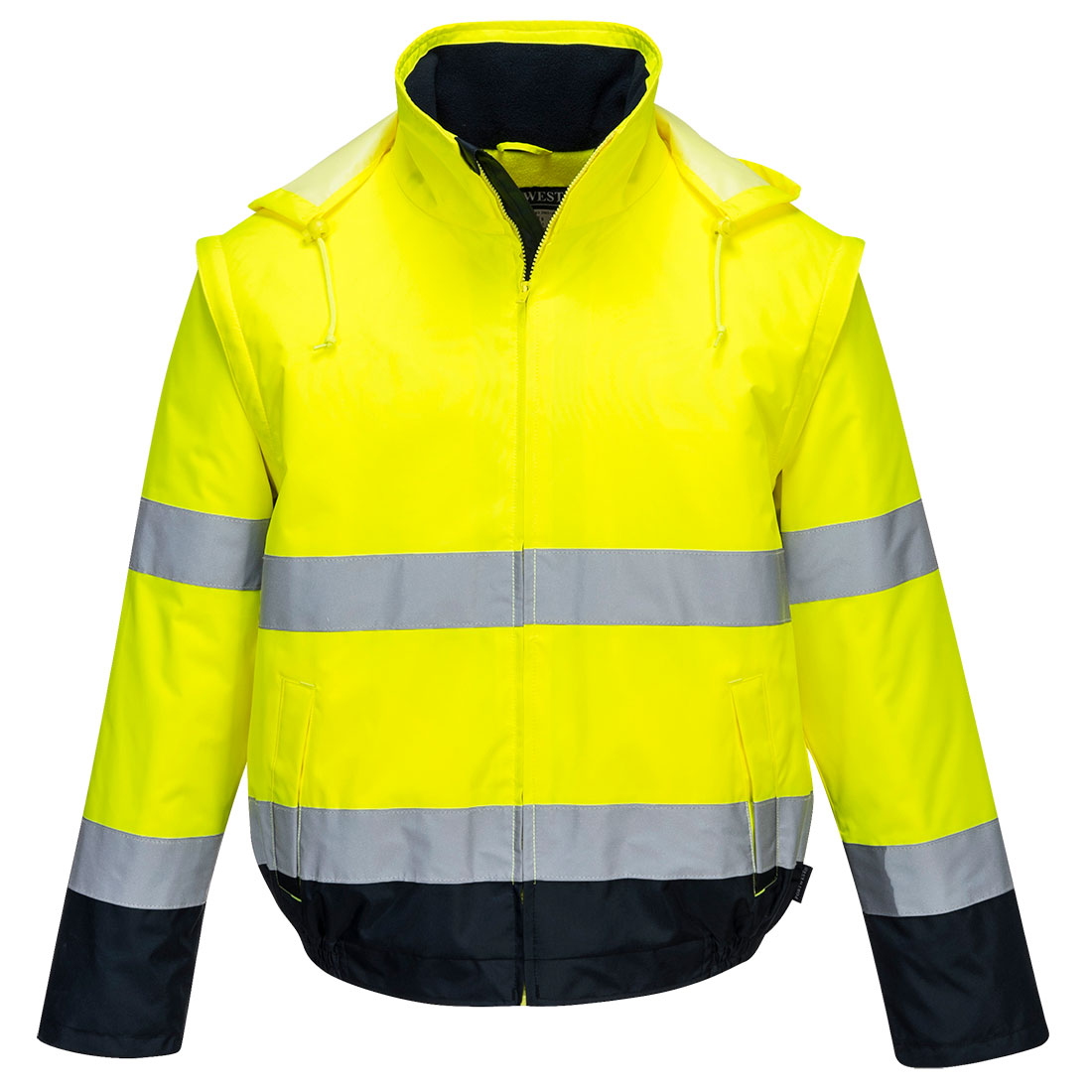 Hi-Vis 2-in-1 Contrast Essential Lite Bomber Jacket - Image 2