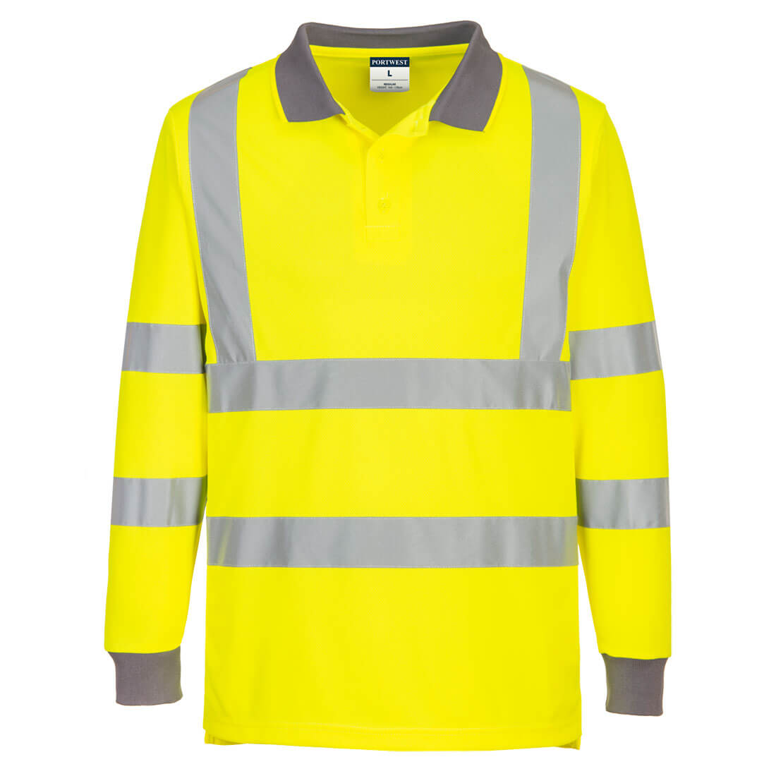 Eco Hi-Vis Polo Shirt L/S (6 Pack) - Image 2