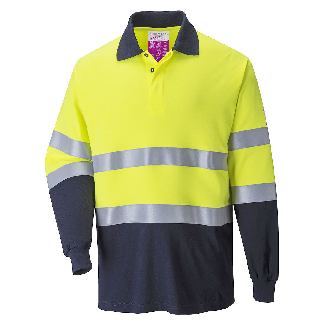 Featured Image for Flame Resistant Anti-Static Two Tone Polo Shirt