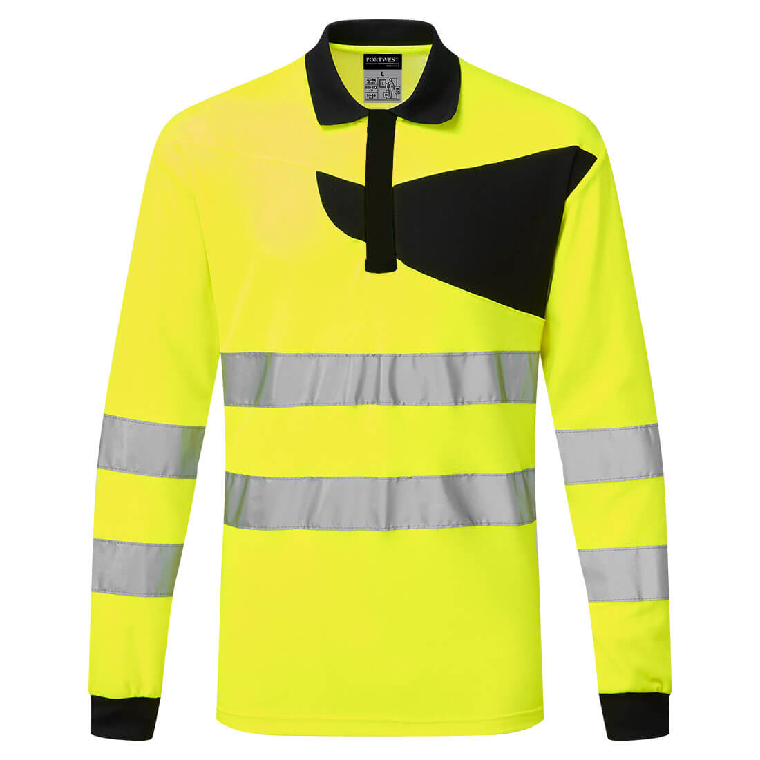 PW2 Hi-Vis Polo Shirt L/S - Image 2