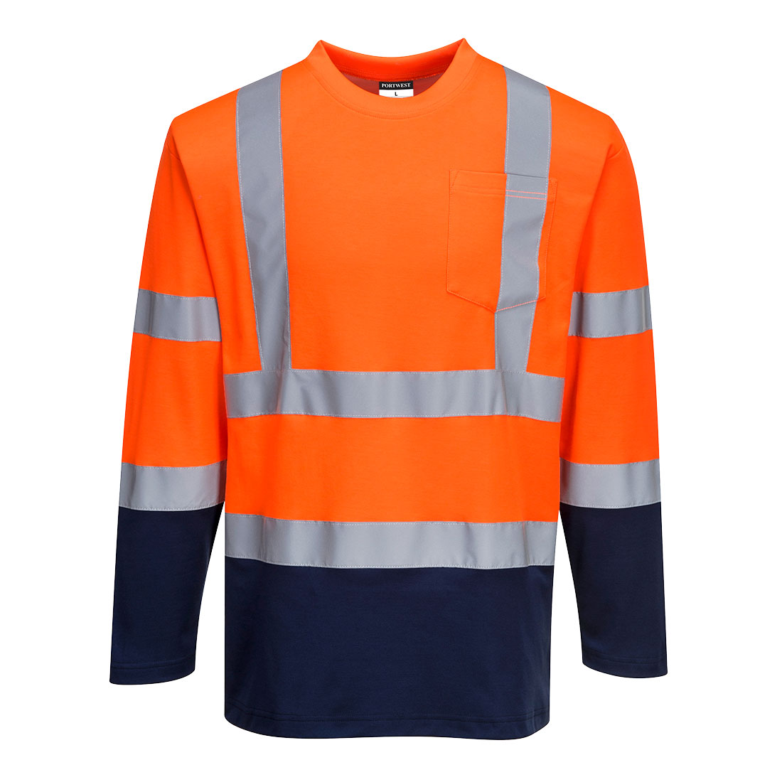 Featured Image for Hi-Vis Cotton Comfort Contrast T-Shirt L/S