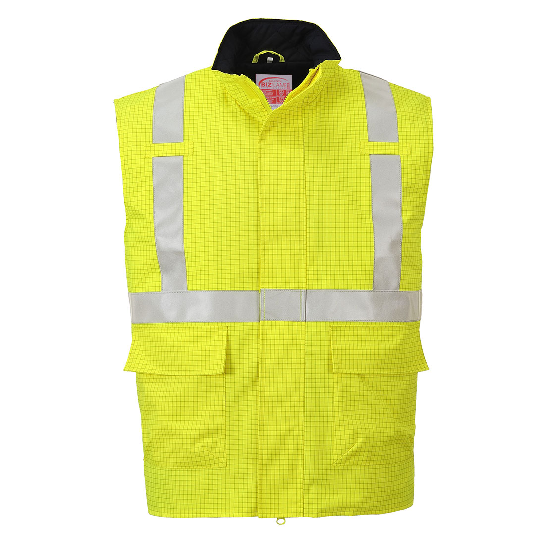 Bizflame Rain Hi-Vis Anti-static FR Bodywarmer - Image 2