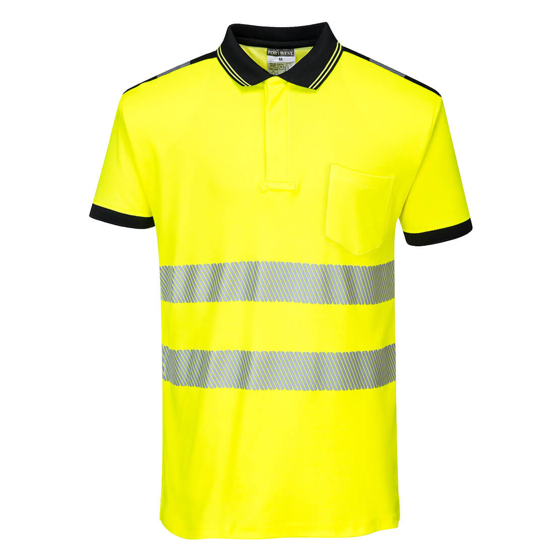 PW3 Hi-Vis Cotton Comfort Polo Shirt S/S - Image 3