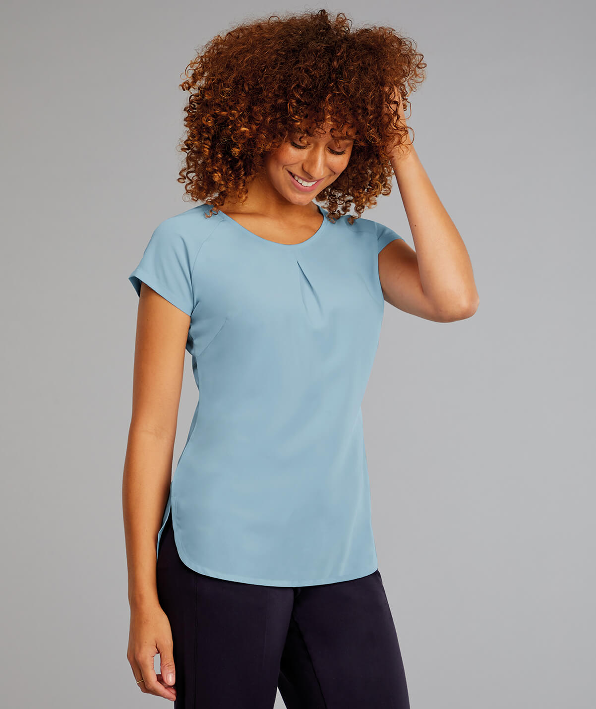 Mona Editions Round Neck Blouse Short Sleeve - Image 10