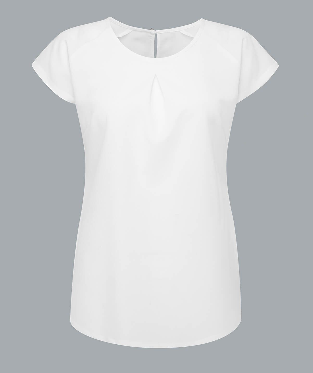 Molly Round Neck Uniform Blouse Short Sleeve - Image 2