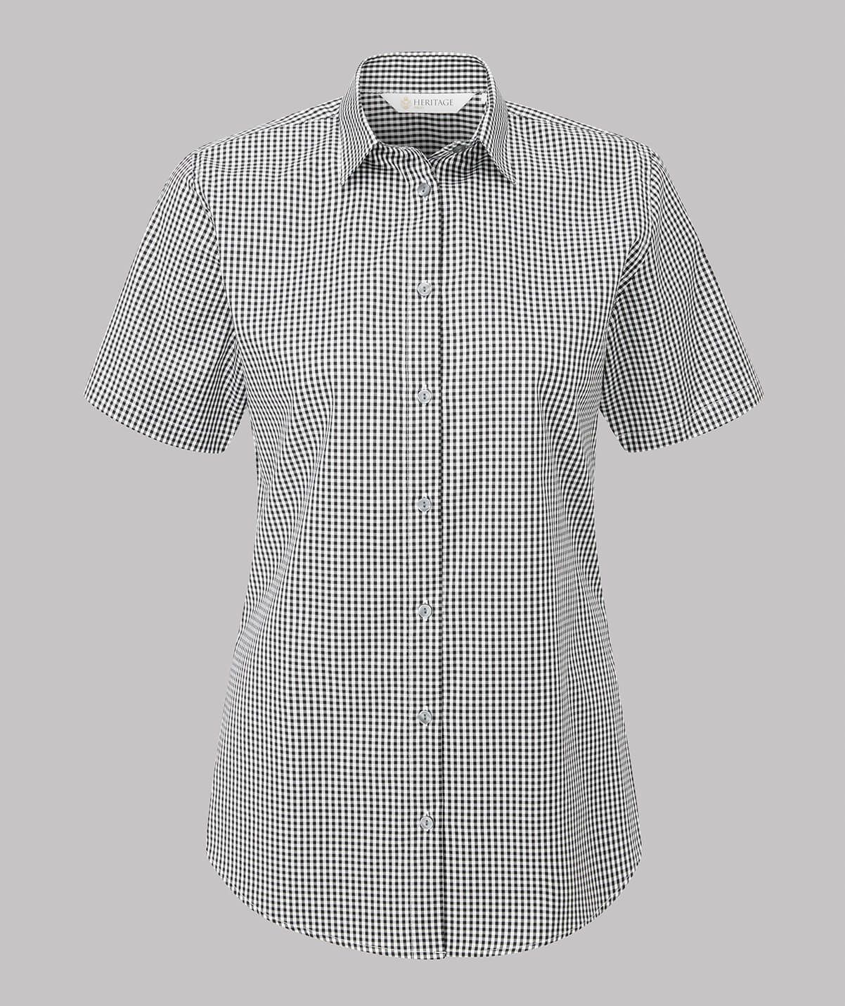 Rosheen Gingham Check Blouse Short Sleeve - Image 2