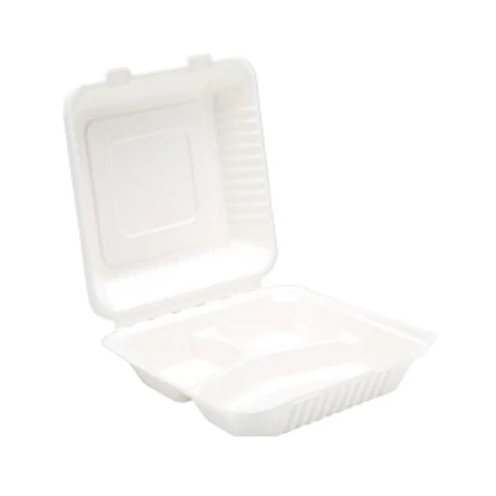 Featured Image for 9″ Bagasse Clamshell 3 Compartments