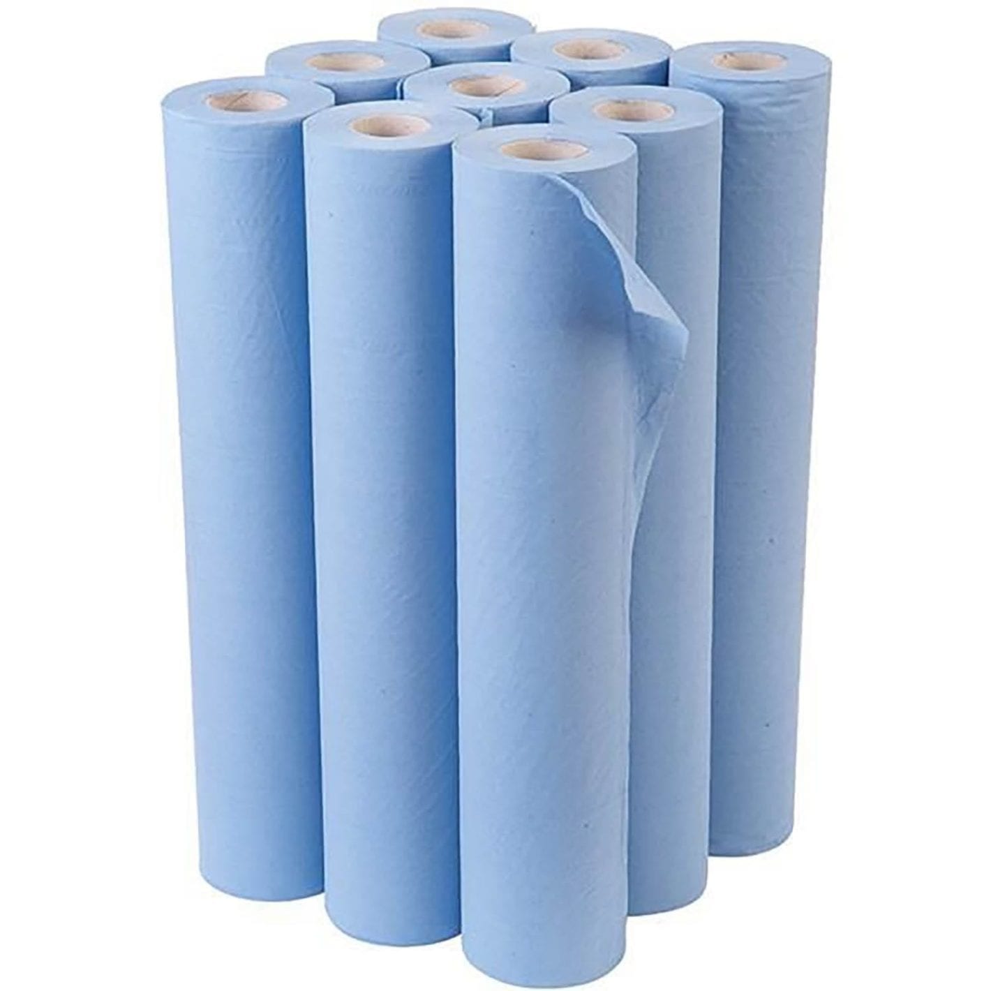 Featured Image for 10″ Hygiene Couch Roll 40 Metre 24 Pack Blue