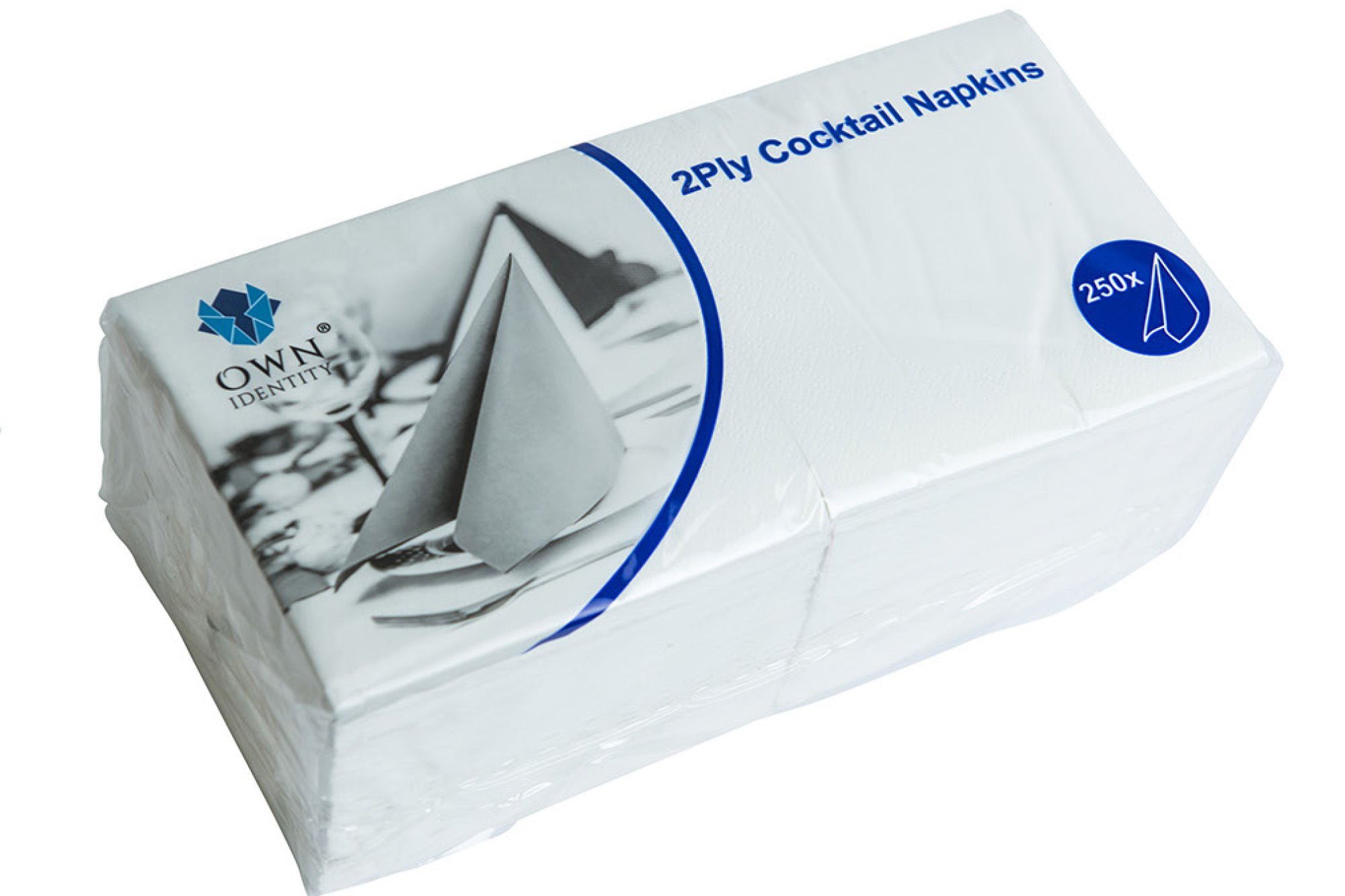Featured Image for Cocktail Napkins 24 x 24cm 2-Ply White