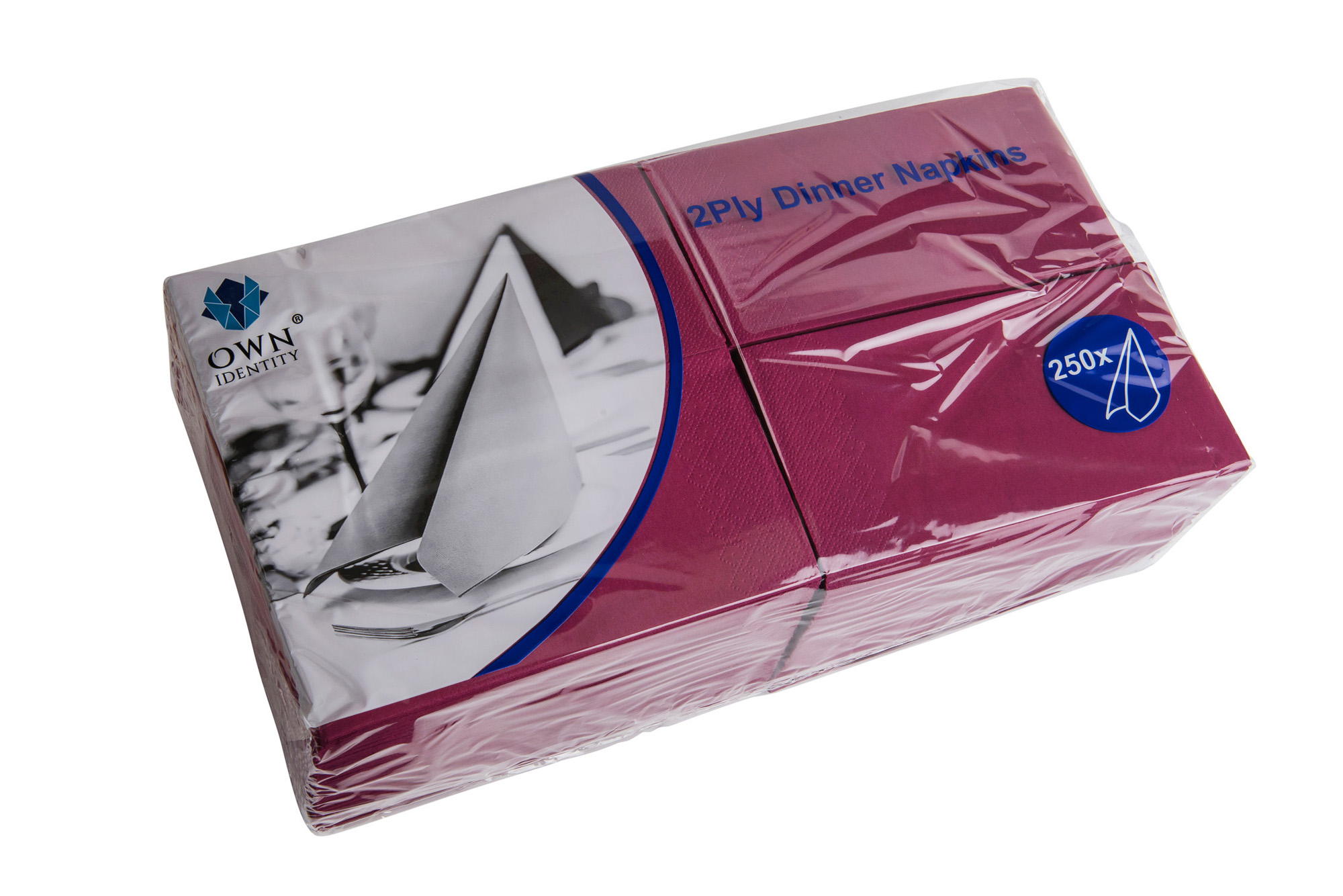 Featured Image for Dinner Napkins 40 x 40cm 2-Ply Burgundy ‘8-Fold’