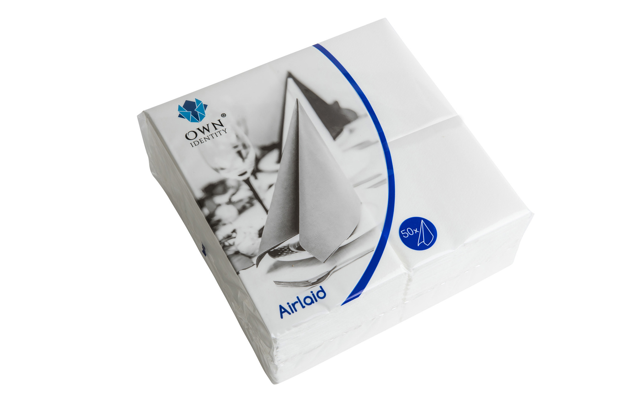 Featured Image for Airlaid Napkins 40cm x 40cm White 8-Fold