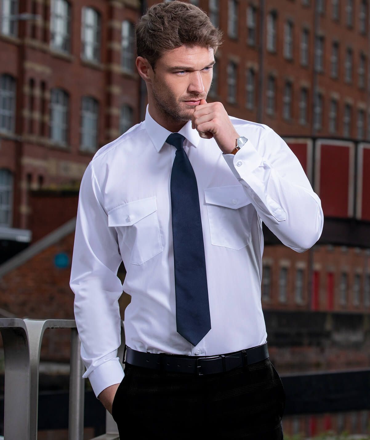 Featured Image for Mens Pilot Shirt Long Sleeve