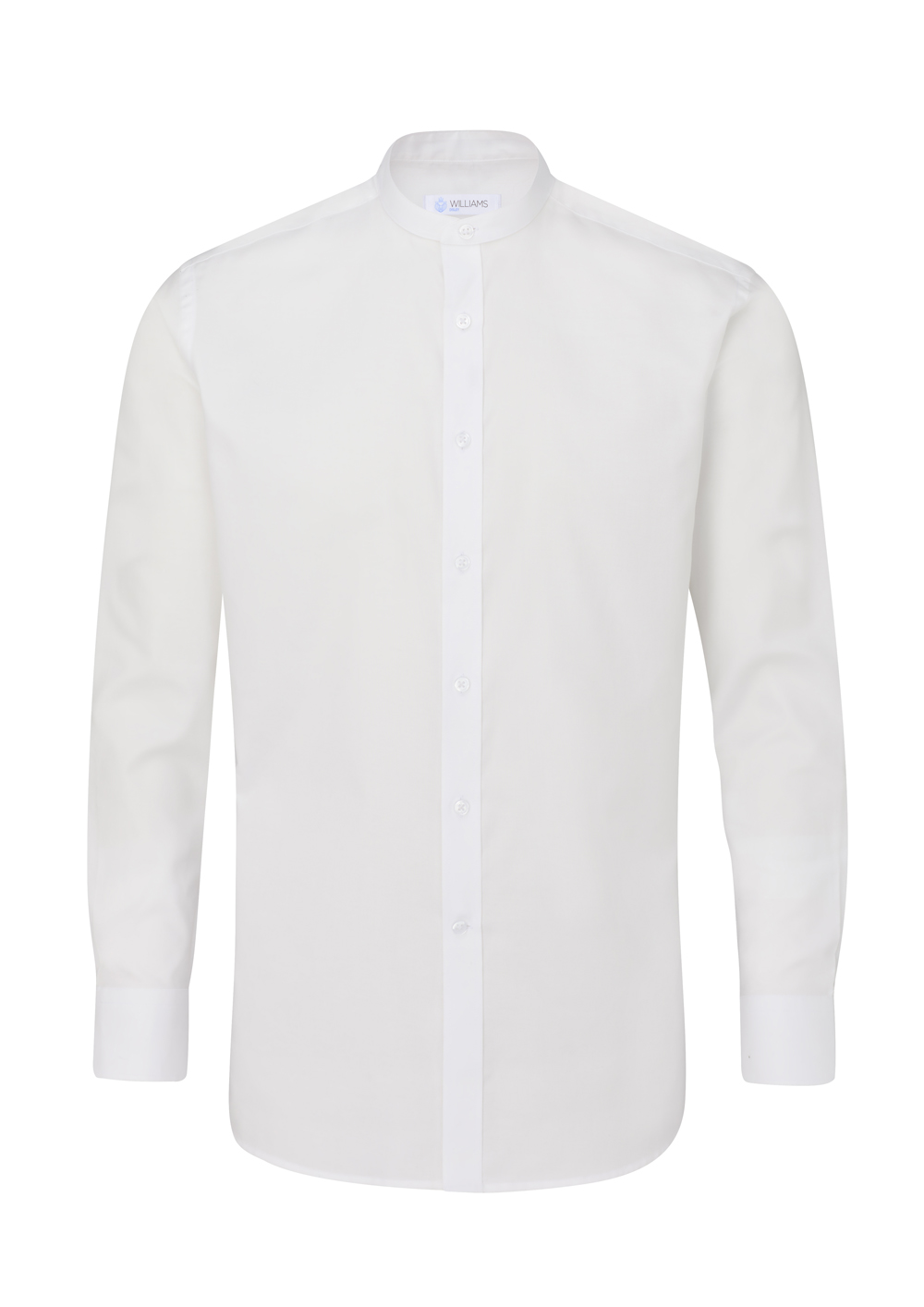 Mens Grandad Collar Shirt Long Sleeve - Image 2