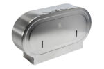 Stainless Steel "Double" Mini Jumbo Toilet Roll Dispenser