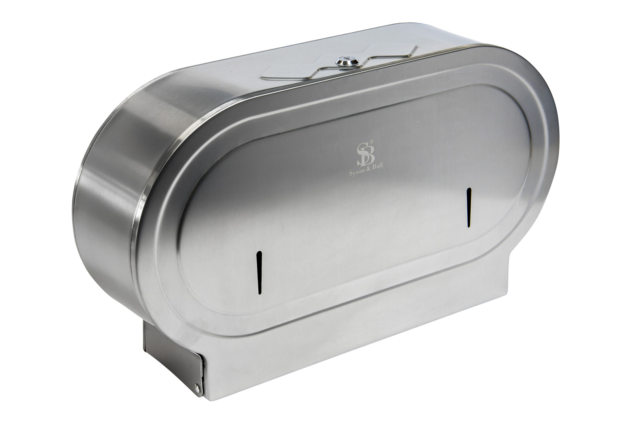 Stainless Steel "Double" Mini Jumbo Toilet Roll Dispenser