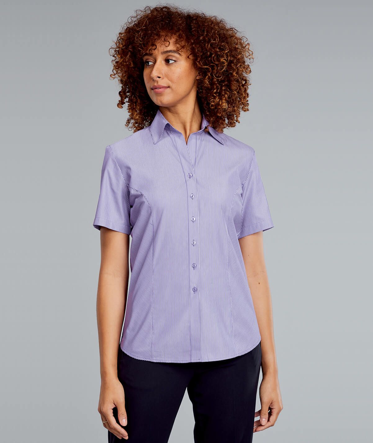 Featured Image for Ailish Striped Uniform Blouse Short Sleeve