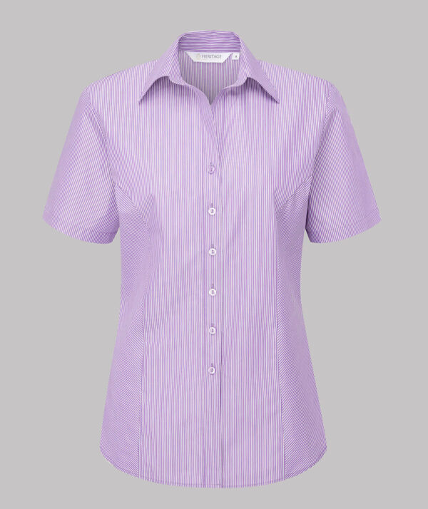 Ailish Striped Uniform Blouse Short Sleeve - Image 3