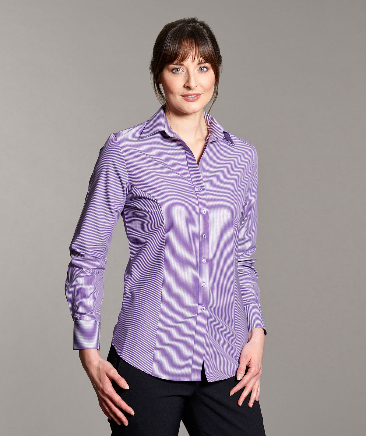 Featured Image for Ailish Striped Uniform Blouse Long Sleeve