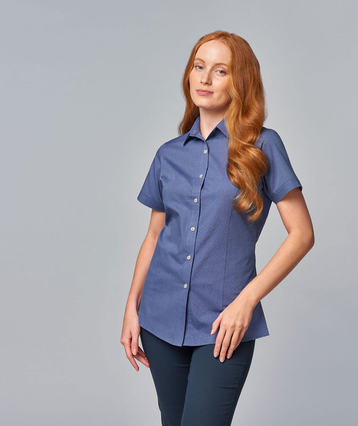 Featured Image for Clare Tailored Fit Blouse Short Sleeve