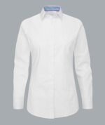 Faith Ladies Herringbone Blouse Long Sleeve