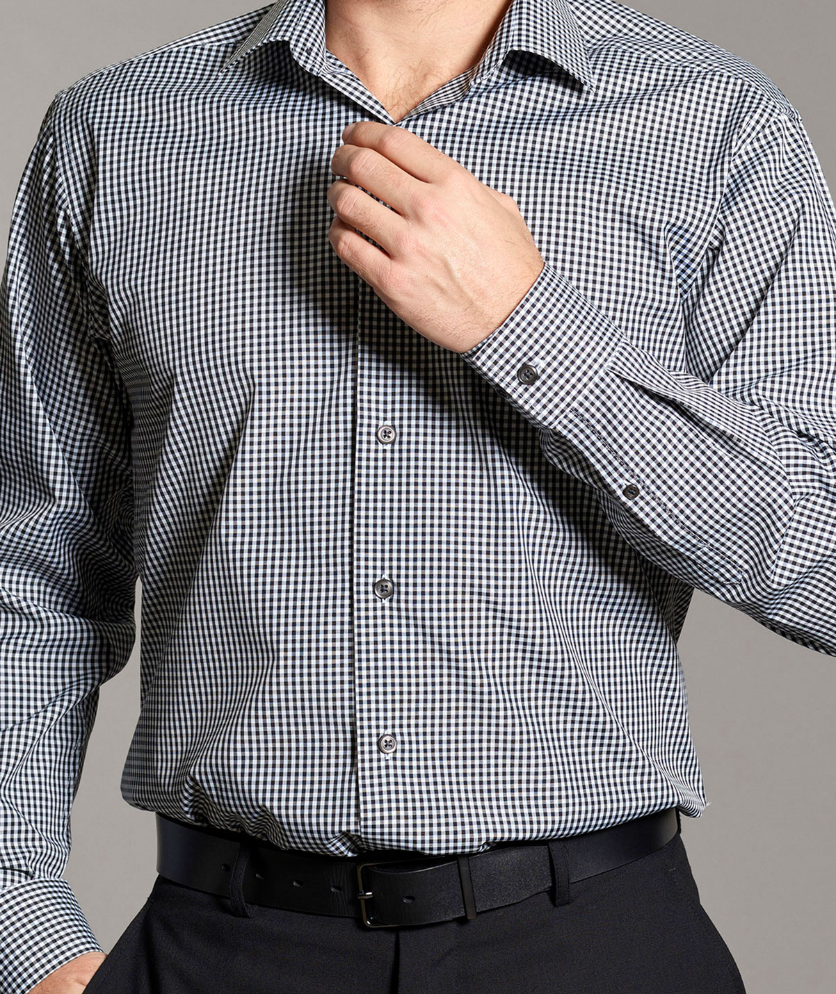 Lurgan Gingham Check Shirt Long Sleeve - Image 4