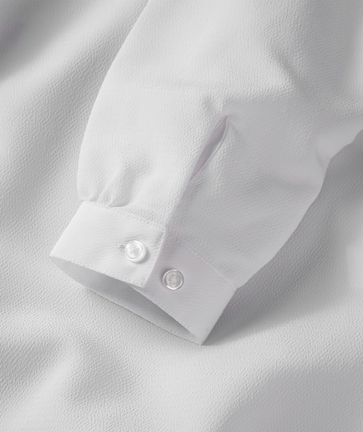 Molly Round Neck Uniform Blouse Long Sleeve - Image 2