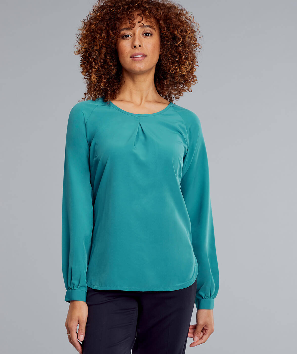 Featured Image for Mona Editions Round Neck Blouse Long Sleeve