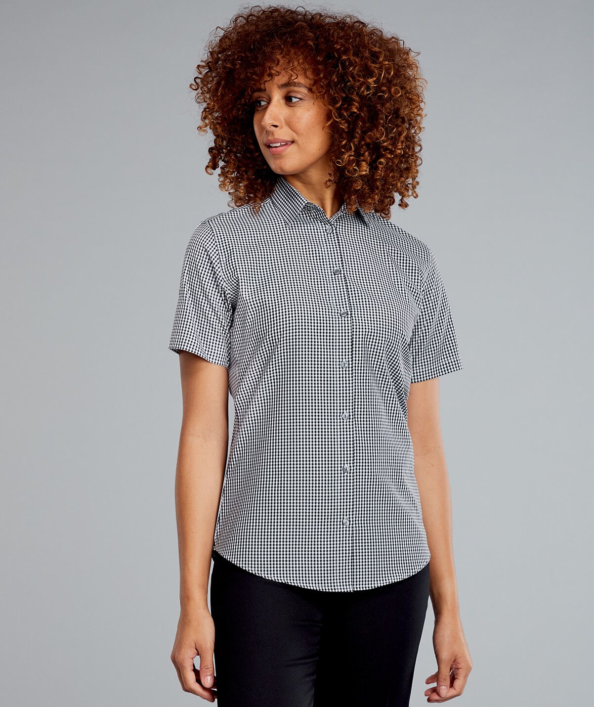 Featured Image for Rosheen Gingham Check Blouse Short Sleeve