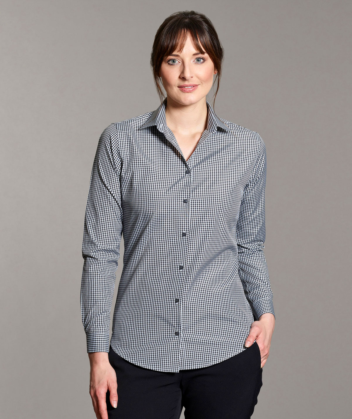Featured Image for Rosheen Gingham Check Blouse Long Sleeve